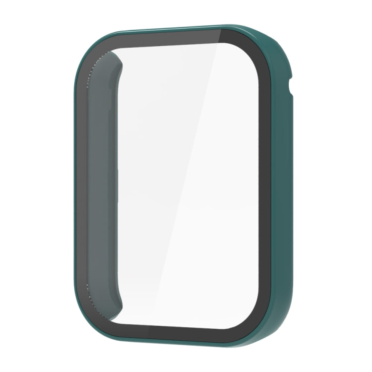 For Xiaomi Mi Band 8 Pro PC + Tempered Film Integrated Watch Protective Case(Dark Green) - Watch Cases by PMC TechLife | Online Shopping South Africa | PMC TechLife