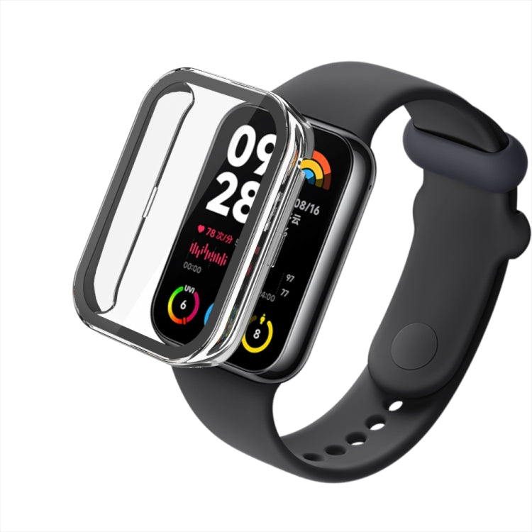 For Xiaomi Mi Band 8 Pro PC + Tempered Film Integrated Watch Protective Case(Dark Green) - Watch Cases by PMC TechLife | Online Shopping South Africa | PMC TechLife