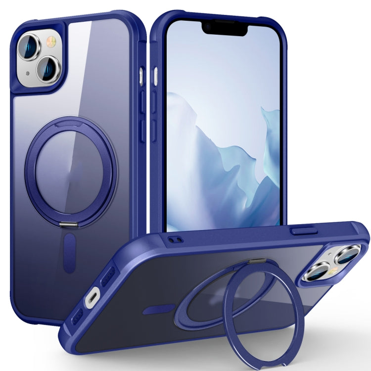 For iPhone 15 Plus MagSafe Magnetic Rotating Holder Phone Case(Klein Blue) - iPhone 15 Plus Cases by PMC TechLife | Online Shopping South Africa | PMC TechLife