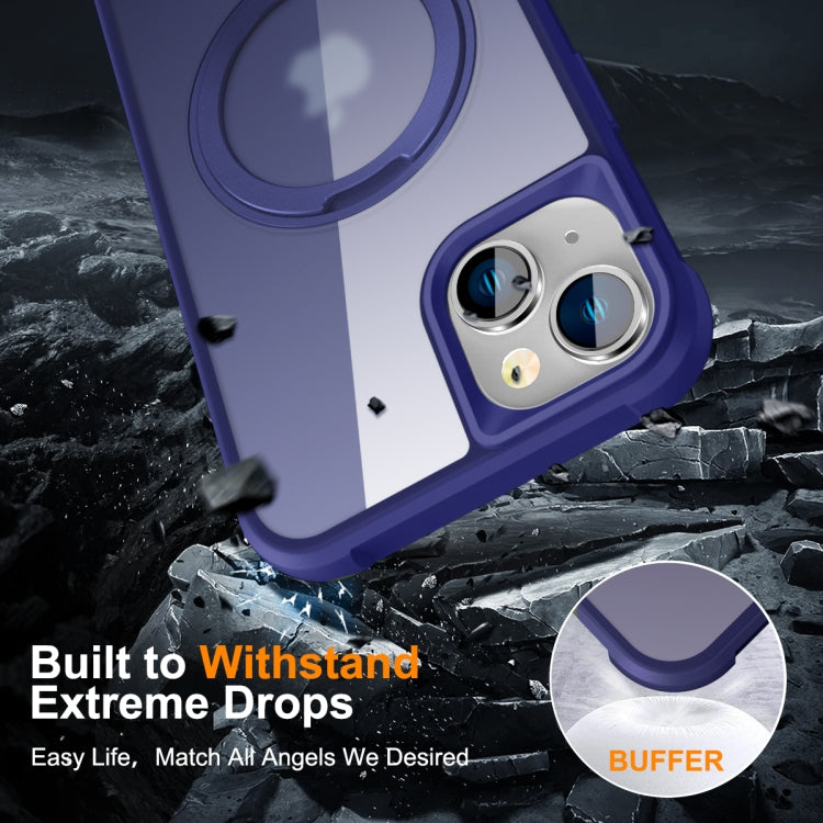 For iPhone 15 MagSafe Magnetic Rotating Holder Phone Case(Klein Blue) - iPhone 15 Cases by PMC TechLife | Online Shopping South Africa | PMC TechLife