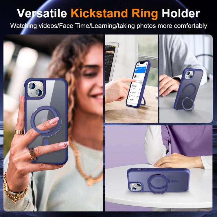 For iPhone 14 / 13 MagSafe Magnetic Rotating Holder Phone Case(Klein Blue) - iPhone 14 Cases by PMC TechLife | Online Shopping South Africa | PMC TechLife
