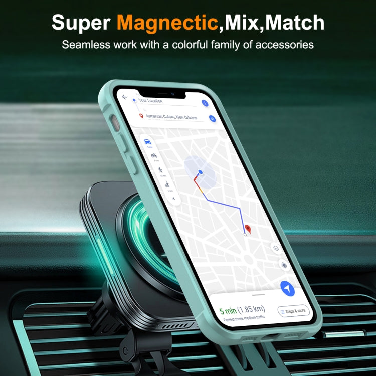 For iPhone 13 Pro Max / 12 Pro Max MagSafe Magnetic Rotating Holder Phone Case(Lake Blue) - free shipping - PMC TechLife - Order now!