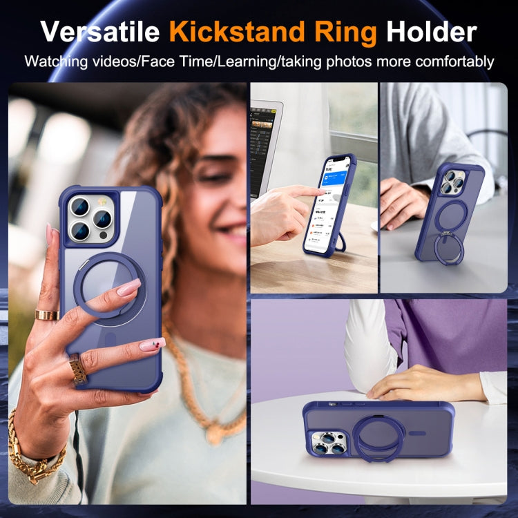 For iPhone 13 Pro MagSafe Magnetic Rotating Holder Phone Case(Klein Blue) - iPhone 13 Pro Cases by PMC TechLife | Online Shopping South Africa | PMC TechLife