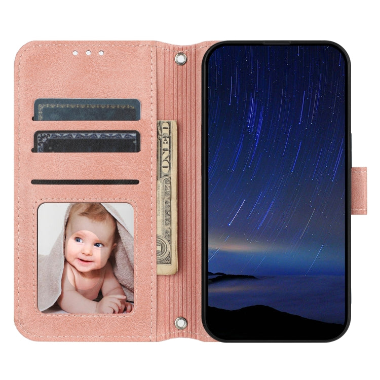 For iPhone 16e Oil Skin Zipper Wallet Leather Phone Case(Pink) - iPhone 16e Cases by PMC TechLife | Online Shopping South Africa | PMC TechLife | Buy Now Pay Later Mobicred