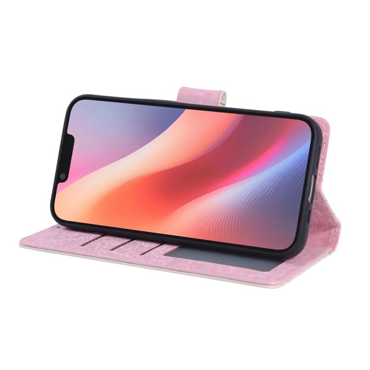 For iPhone 16e Bronzing Painting RFID Leather Case(Dreid Flower World) - iPhone 16e Cases by PMC TechLife | Online Shopping South Africa | PMC TechLife | Buy Now Pay Later Mobicred