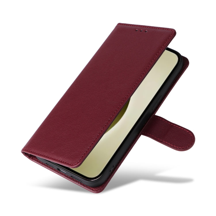For iPhone 16 Pro Multifunctional Horizontal Flip Leather Phone Case with Three Card Slots(Wine Red) - iPhone 16 Pro Cases by PMC TechLife | Online Shopping South Africa | PMC TechLife | Buy Now Pay Later Mobicred