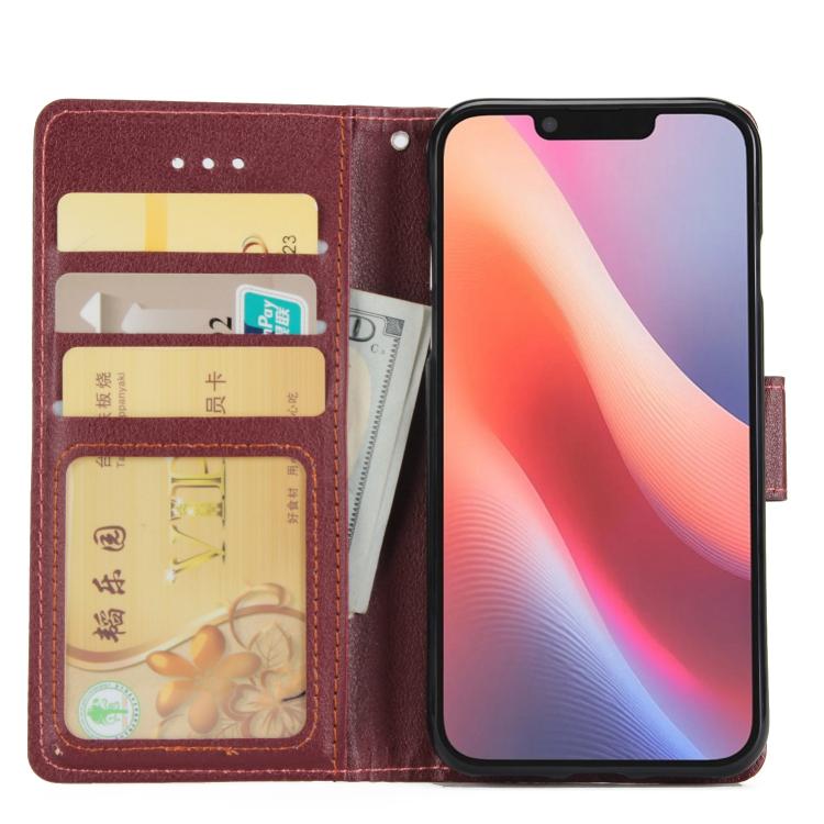 For iPhone 16e Multifunctional Horizontal Flip Leather Phone Case with Three Card Slots(Wine Red) - iPhone 16e Cases by PMC TechLife | Online Shopping South Africa | PMC TechLife | Buy Now Pay Later Mobicred