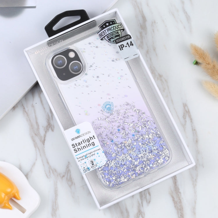 For iPhone 15 DFANS DESIGN Golden Diamond TPU+PC Phone Case(Purple) - free shipping - PMC Jewellery - Order now!