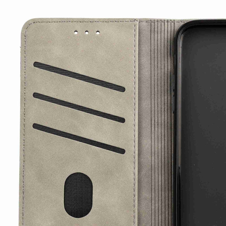 For iPhone 16 Pro Max Skin Feel Splicing Leather Phone Case(Grey) - iPhone 16 Pro Max Cases by PMC TechLife | Online Shopping South Africa | PMC TechLife | Buy Now Pay Later Mobicred