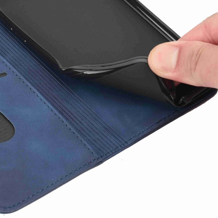 For iPhone 16 Plus Skin Feel Splicing Leather Phone Case(Blue) - iPhone 16 Plus Cases by PMC TechLife | Online Shopping South Africa | PMC TechLife | Buy Now Pay Later Mobicred