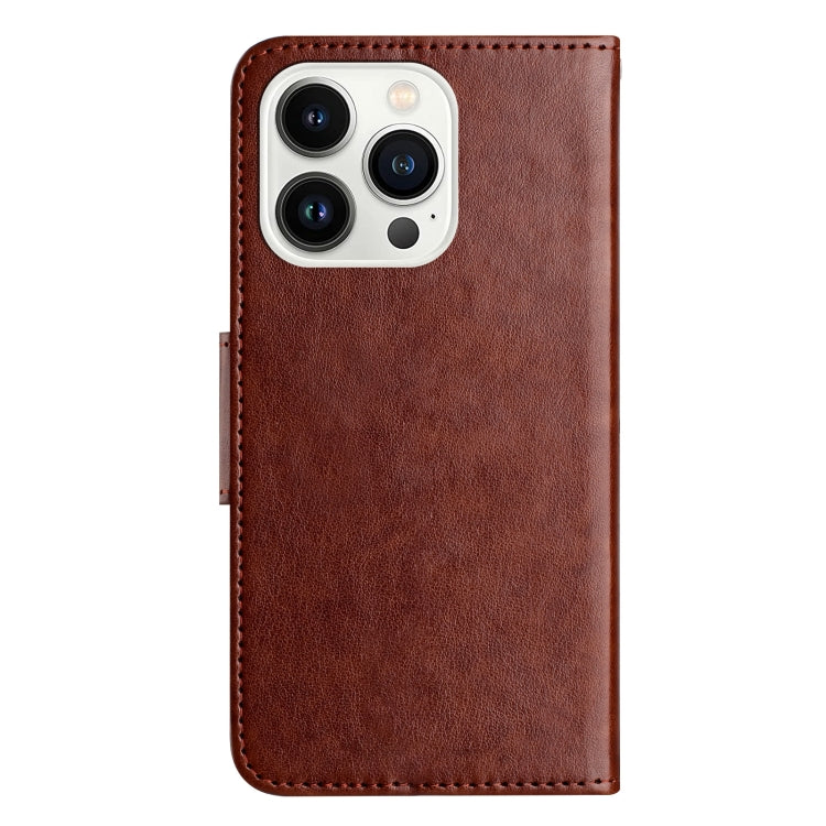 For iPhone 16 Pro Max Butterfly Flower Pattern Flip Leather Phone Case(Brown) - iPhone 16 Pro Max Cases by PMC TechLife | Online Shopping South Africa | PMC TechLife | Buy Now Pay Later Mobicred