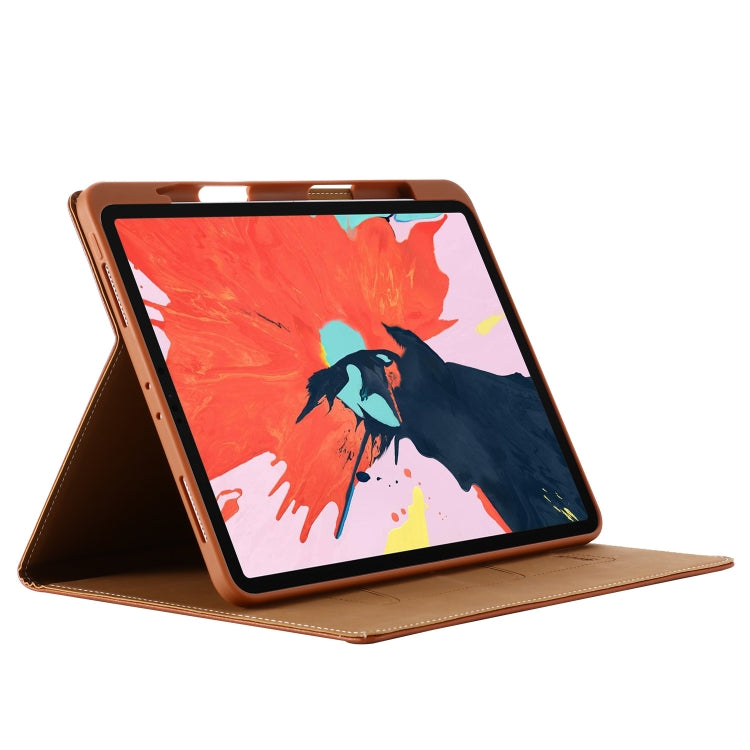 For iPad Pro 11 inch (2020) GEBEI PU+TPU Horizontal Flip Protective Tablet Case with Holder & Card Slots(Brown) - free shipping - PMc TechLife - Order now!