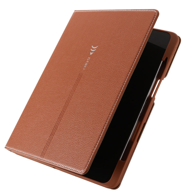 For iPad Pro 11 inch (2020) GEBEI PU+TPU Horizontal Flip Protective Tablet Case with Holder & Card Slots(Brown) - free shipping - PMc TechLife - Order now!