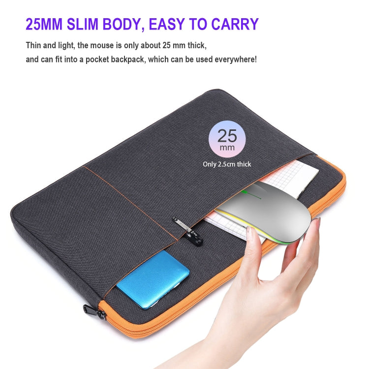 HXSJ M40 2.4GHZ 800,1200,1600dpi Third Gear Adjustment Colorful Wireless Mouse USB Rechargeable(Silver) - free shipping - PMC TechLife - Order now!