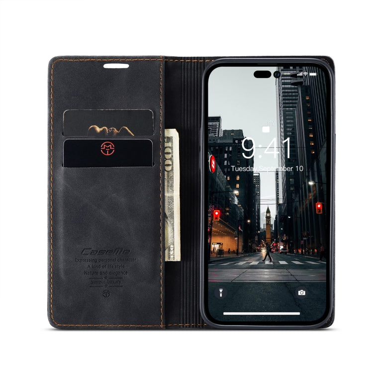 For iPhone 15 Pro CaseMe 013 Multifunctional Horizontal Flip Leather Phone Case(Black) - free shipping - PMC Jewellery - Order now!