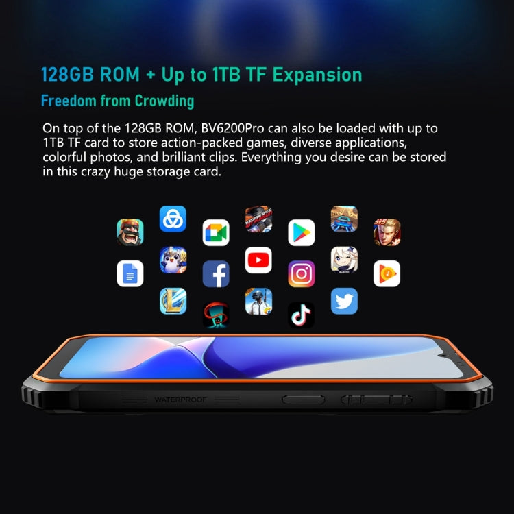 Blackview BV6200 Pro, 6GB+128GB, IP68/IP69K/MIL-STD-810H, 6.56 inch Android 13 MediaTek Helio P35 Octa Core, Network: 4G, OTG(Green) - free shipping - PMC TechLife - Order now!