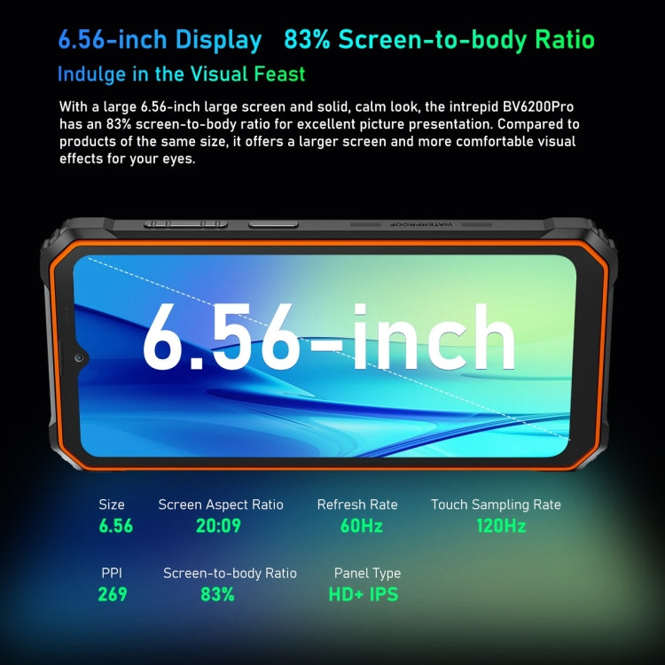 Blackview BV6200 Pro, 6GB+128GB, IP68/IP69K/MIL-STD-810H, 6.56 inch Android 13 MediaTek Helio P35 Octa Core, Network: 4G, OTG(Green) - free shipping - PMC TechLife - Order now!