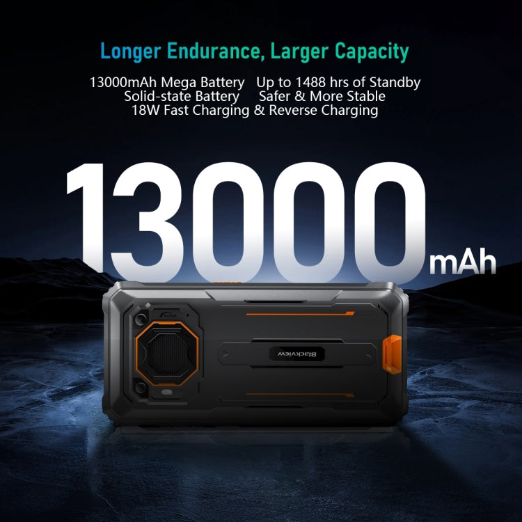 Blackview BV6200 Pro, 6GB+128GB, IP68/IP69K/MIL-STD-810H, 6.56 inch Android 13 MediaTek Helio P35 Octa Core, Network: 4G, OTG(Orange) - free shipping - PMC TechLife - Order now!