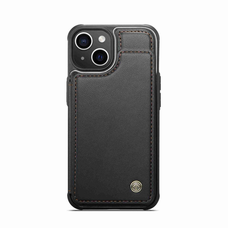 For iPhone 15 CaseMe C22 Card Slots Holder RFID Anti-theft Phone Case(Black) - free shipping - PMC Jewellery - Order now!