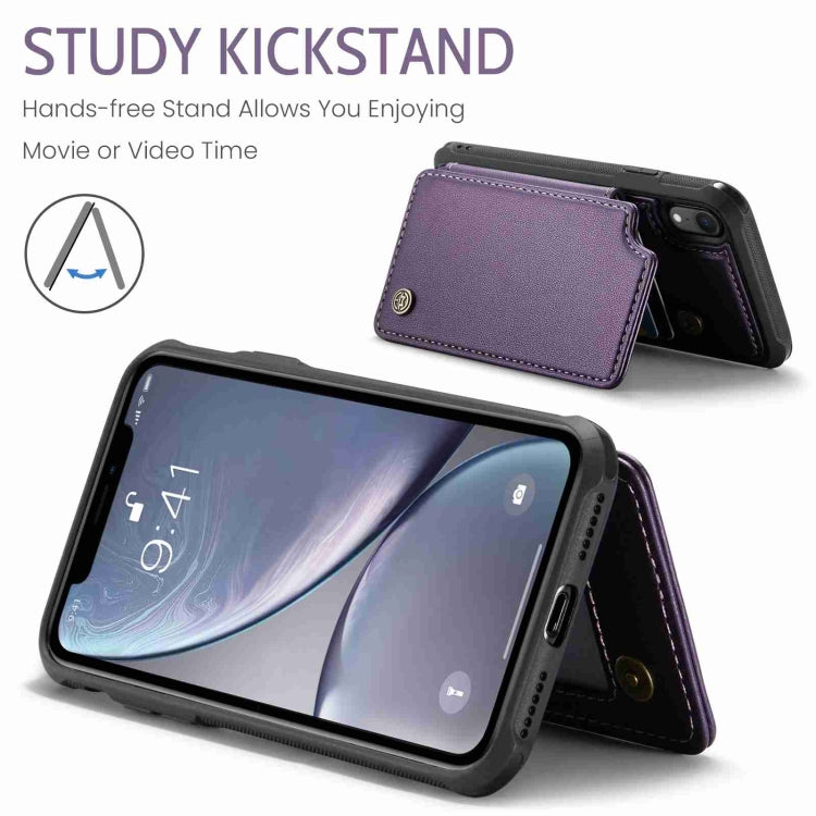 For iPhone XR CaseMe C22 Card Slots Holder RFID Anti-theft Phone Case(Purple) - More iPhone Cases by CaseMe | Online Shopping South Africa | PMC Jewellery | Buy Now Pay Later Mobicred