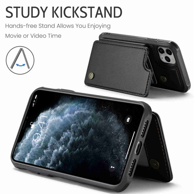 For iPhone 11 Pro Max CaseMe C22 Card Slots Holder RFID Anti-theft Phone Case(Black) - free shipping - PMC Jewellery - Order now!