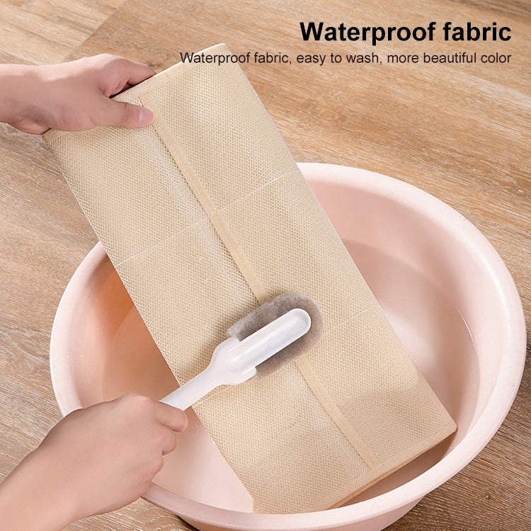 5+10 Grids Underwear Storage Bag Non-woven Double-sided Hanging Storage Bag(Beige) - Storage Bags by PMC TechLife | Online Shopping South Africa | PMC TechLife | Buy Now Pay Later Mobicred
