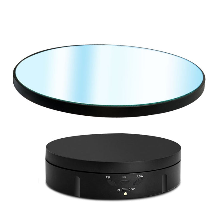 22cm Mirror Electric Rotating Display Stand Live Video Shooting Props Turntable Regular Version(Black) -  by PMC TechLife | Online Shopping South Africa | PMC TechLife | Buy Now Pay Later Mobicred