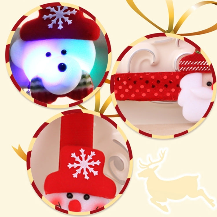 Santa Style Flash Light Merry Christmas Slap Pat Circle Wristband(Sequins Light Santa Claus) - Christmas Wearable Decoration by PMC TechLife | Online Shopping South Africa | PMC TechLife | Buy Now Pay Later Mobicred