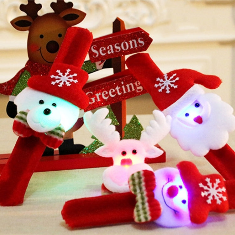 Santa Style Flash Light Merry Christmas Slap Pat Circle Wristband(Sequins Light Bear) - Christmas Wearable Decoration by PMC TechLife | Online Shopping South Africa | PMC TechLife | Buy Now Pay Later Mobicred