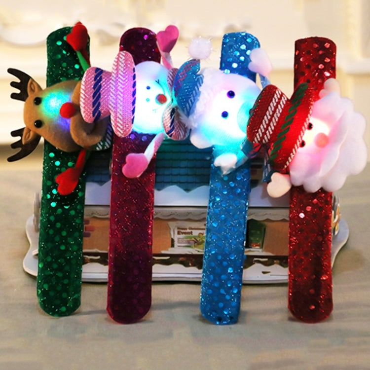Santa Style Flash Light Merry Christmas Slap Pat Circle Wristband(Sequins Light Santa Claus) - Christmas Wearable Decoration by PMC TechLife | Online Shopping South Africa | PMC TechLife | Buy Now Pay Later Mobicred