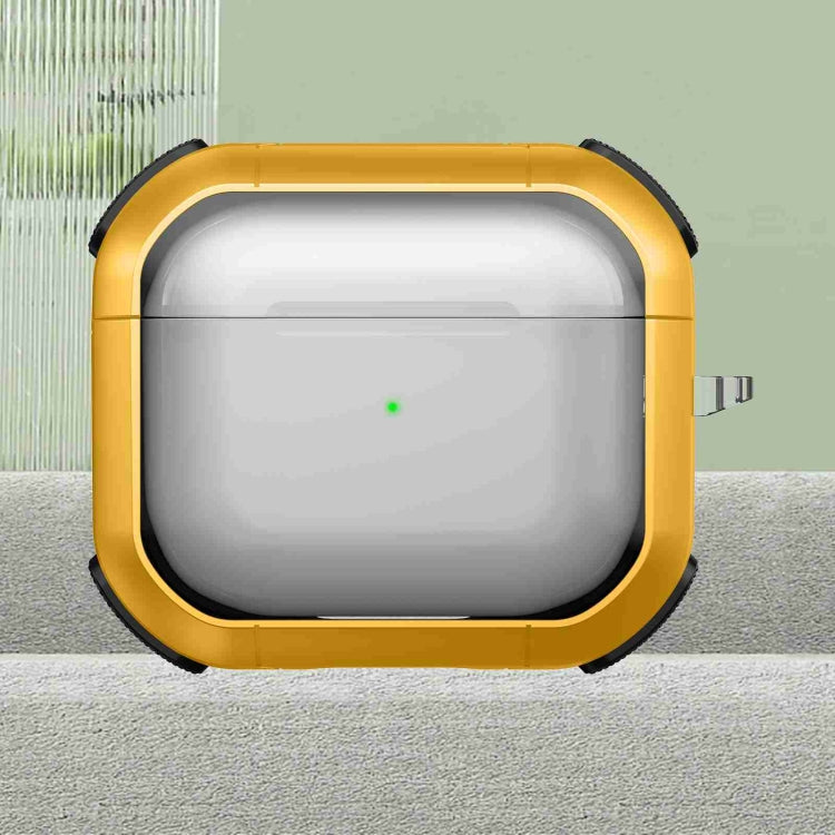 For AirPods 3 Thunder Transparent Armor Wireless Earphones Protective Case(Yellow) - For AirPods 3 by PMC Jewellery | Online Shopping South Africa | PMC Jewellery | Buy Now Pay Later Mobicred