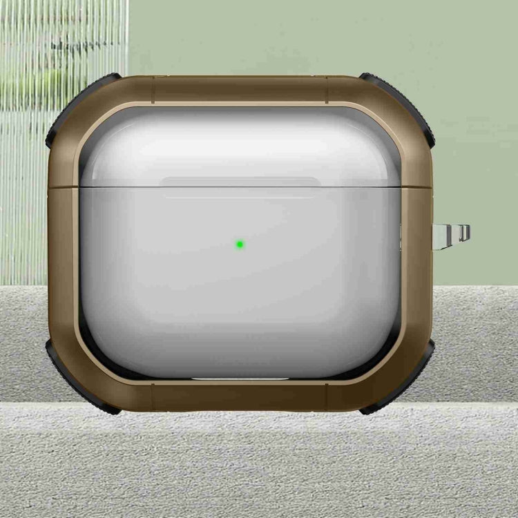 For AirPods 3 Thunder Transparent Armor Wireless Earphones Protective Case(Brown) - For AirPods 3 by PMC Jewellery | Online Shopping South Africa | PMC Jewellery | Buy Now Pay Later Mobicred