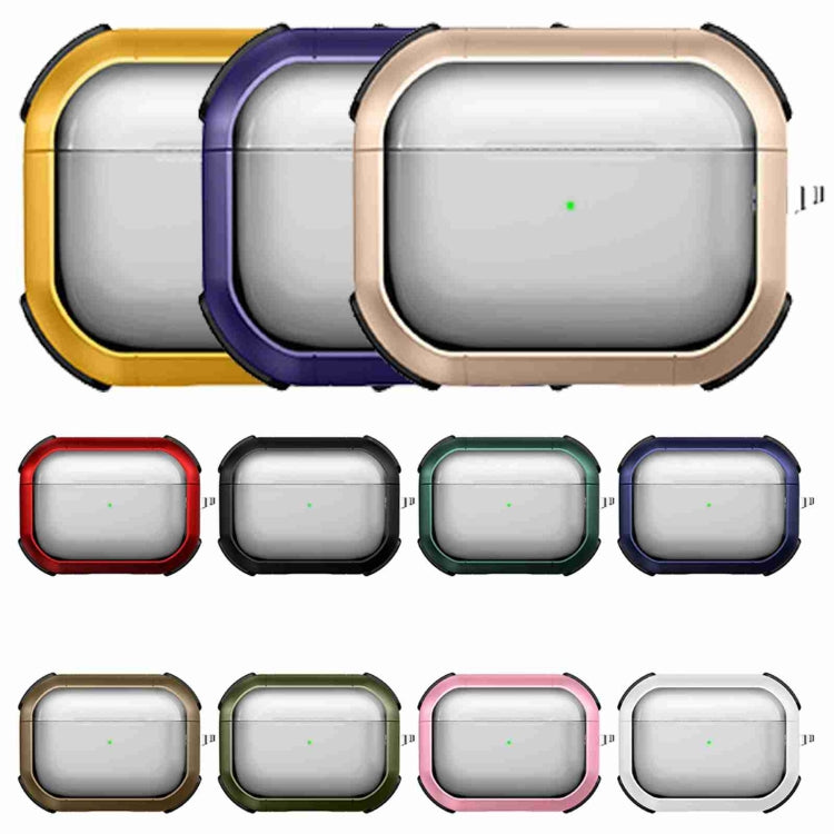 For AirPods Pro 2 Thunder Transparent Armor Wireless Earphones Protective Case(Black) - For AirPods Pro 2 by PMC Jewellery | Online Shopping South Africa | PMC Jewellery | Buy Now Pay Later Mobicred