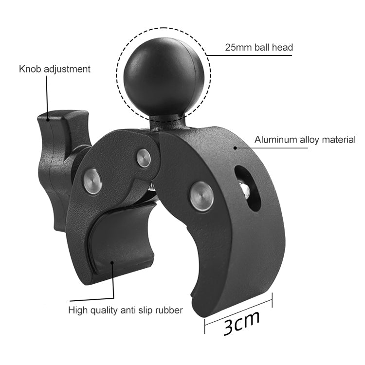 Motorcycle Dual-heads Crabs Clamps Handlebar Fixed Mount, Length:22cm - Mount & Holder by PMC TechLife | Online Shopping South Africa | PMC TechLife | Buy Now Pay Later Mobicred