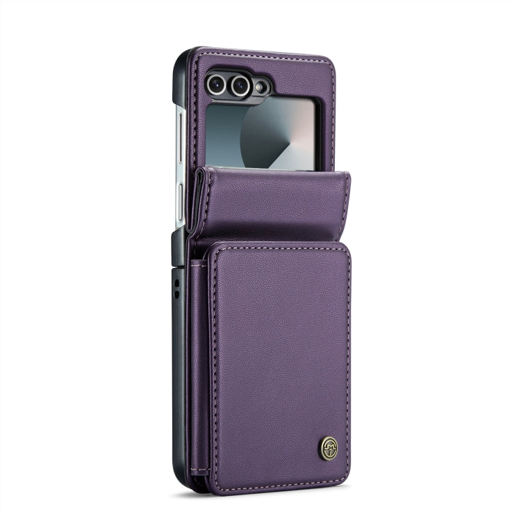 For Samsung Galaxy Z Flip6 / Flip7 FE CaseMe C22 PC+TPU Business Style RFID Anti-theft Leather Phone Case(Purple) - free shipping - PMC Jewellery - Order now!