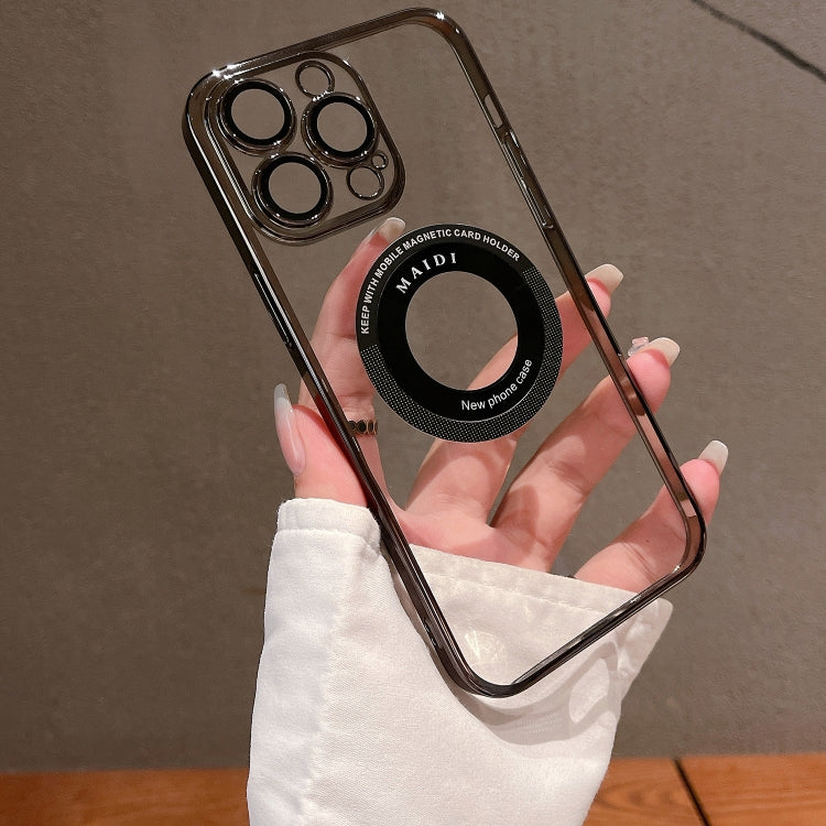 For iPhone 13 Magsafe Electroplate PC Phone Case(Black) - iPhone 13 Cases by PMC TechLife | Online Shopping South Africa | PMC TechLife