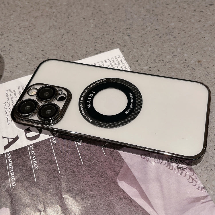 For iPhone 12 Pro Max Magsafe Electroplate PC Phone Case(Black) - iPhone 12 Pro Max Cases by PMC TechLife | Online Shopping South Africa | PMC TechLife