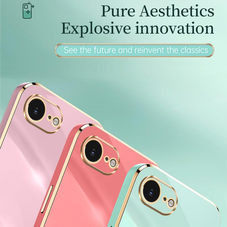 For iPhone 16e XINLI Straight Edge 6D Electroplate TPU Phone Case(Celestial Blue) - free shipping - PMc TechLife - Order now!