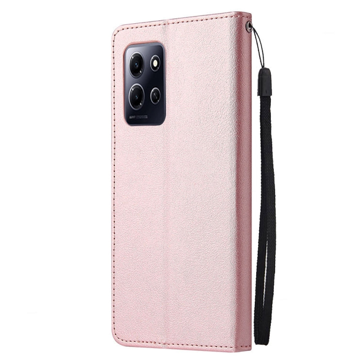 For Infinix Note 30i 3 Card Slots Multifunctional Leather Phone Case(Rose Gold) - Infinix Cases by PMC TechLife | Online Shopping South Africa | PMC TechLife | Buy Now Pay Later Mobicred