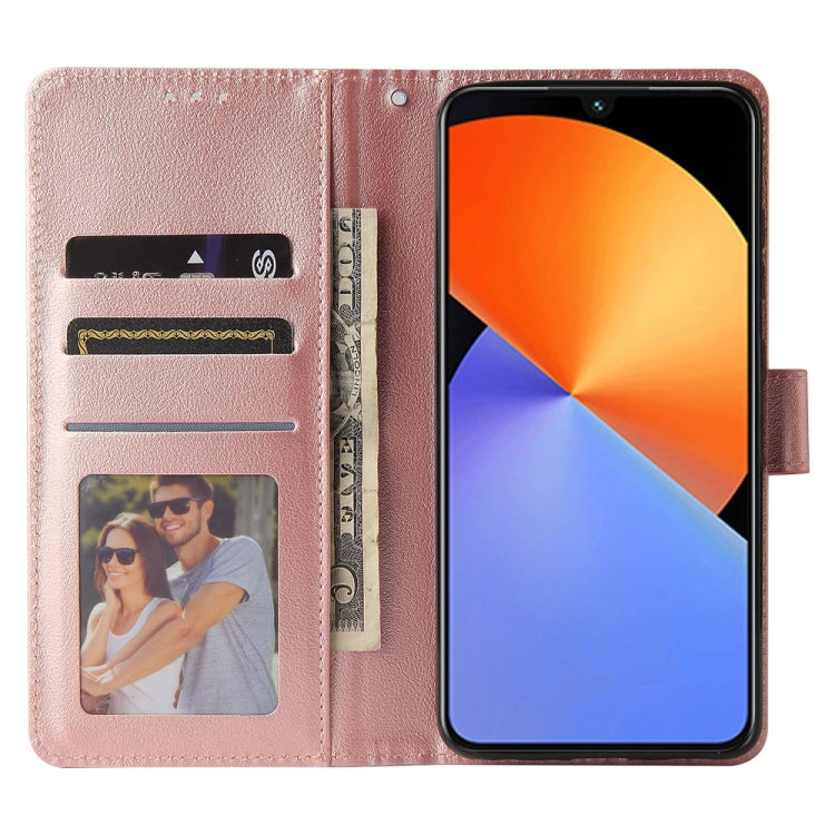 For Infinix Note 30i 3 Card Slots Multifunctional Leather Phone Case(Rose Gold) - Infinix Cases by PMC TechLife | Online Shopping South Africa | PMC TechLife | Buy Now Pay Later Mobicred