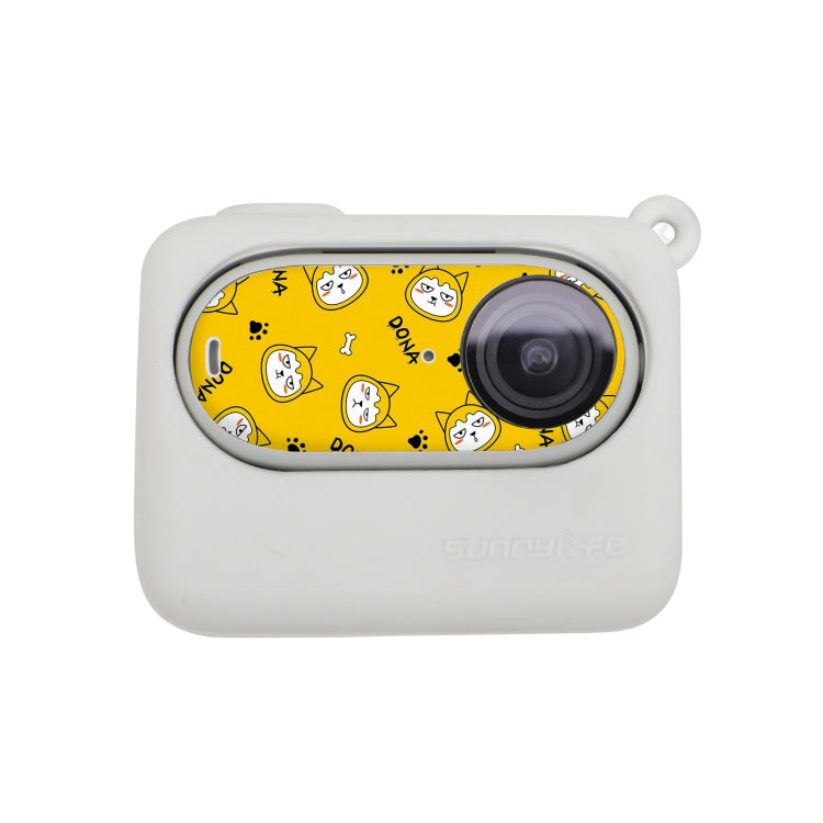 For Insta360 GO 3 Sunnylife Silicone Case Stickers Skin Wrap Lens Cover with Neck Strap(White) - Case & Bags by Sunnylife | Online Shopping South Africa | PMC TechLife | Buy Now Pay Later Mobicred