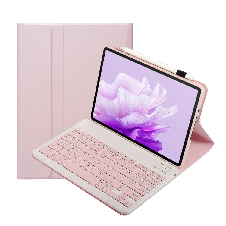 For Huawei MatePad Air 11.5 inch 2023 AH14 Lambskin Texture Ultra-thin Detachable Bluetooth Keyboard Leather Case(Pink) - Huawei Keyboard by PMC TechLife | Online Shopping South Africa | PMC TechLife