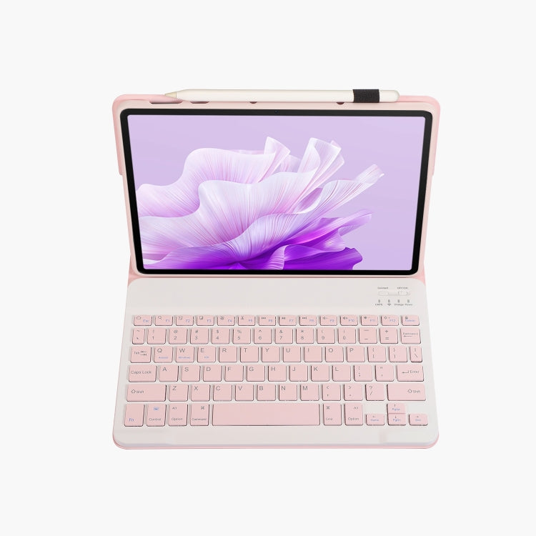 For Huawei MatePad Air 11.5 inch 2023 AH14 Lambskin Texture Ultra-thin Detachable Bluetooth Keyboard Leather Case(Pink) - Huawei Keyboard by PMC TechLife | Online Shopping South Africa | PMC TechLife