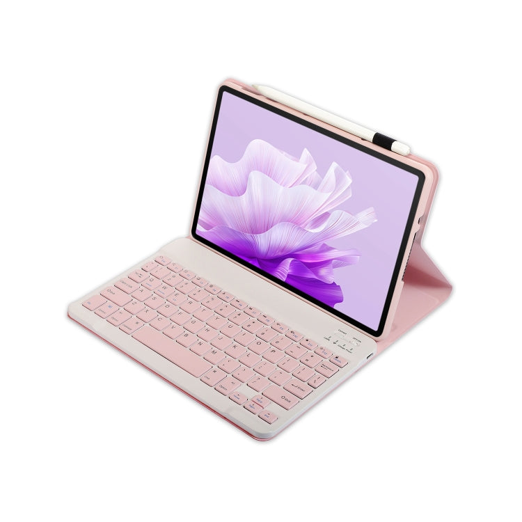 For Huawei MatePad Air 11.5 inch 2023 AH14 Lambskin Texture Ultra-thin Detachable Bluetooth Keyboard Leather Case(Pink) - Huawei Keyboard by PMC TechLife | Online Shopping South Africa | PMC TechLife