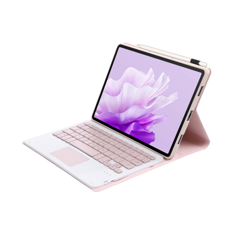 For Huawei MatePad Air 11.5 inch 2023 AH14-A Lambskin Texture Ultra-thin Detachable Bluetooth Keyboard Leather Case with Touchpad(Pink) - Huawei Keyboard by PMC TechLife | Online Shopping South Africa | PMC TechLife