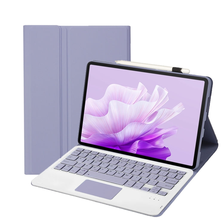 For Huawei MatePad Air 11.5 inch 2023 AH14-A Lambskin Texture Ultra-thin Detachable Bluetooth Keyboard Leather Case with Touchpad(Purple) - Huawei Keyboard by PMC TechLife | Online Shopping South Africa | PMC TechLife