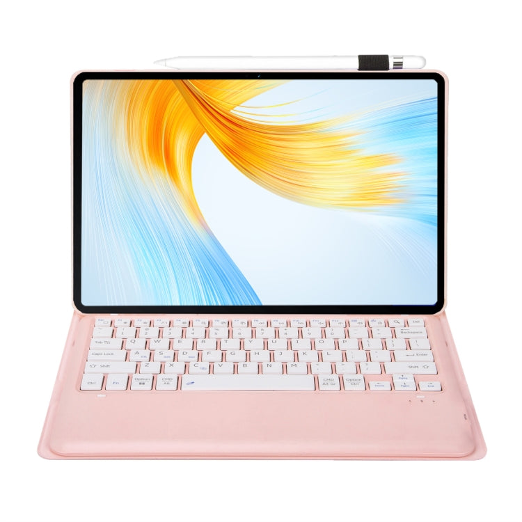 For Honor MagicPad 13 AH16 TPU Ultra-thin Detachable Bluetooth Keyboard Tablet Leather Case(Pink) - Huawei Keyboard by PMC TechLife | Online Shopping South Africa | PMC TechLife