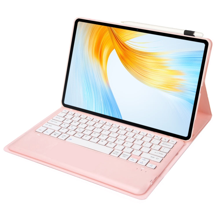 For Honor MagicPad 13 AH16 TPU Ultra-thin Detachable Bluetooth Keyboard Tablet Leather Case(Pink) - Huawei Keyboard by PMC TechLife | Online Shopping South Africa | PMC TechLife