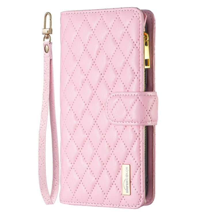 For Honor X7b Diamond Lattice Zipper Wallet Leather Flip Phone Case(Pink) - Honor Cases by PMC TechLife | Online Shopping South Africa | PMC TechLife