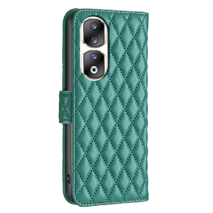For Honor 90 Pro Diamond Lattice Wallet Flip Leather Phone Case(Green) - Honor Cases by PMC TechLife | Online Shopping South Africa | PMC TechLife | Buy Now Pay Later Mobicred